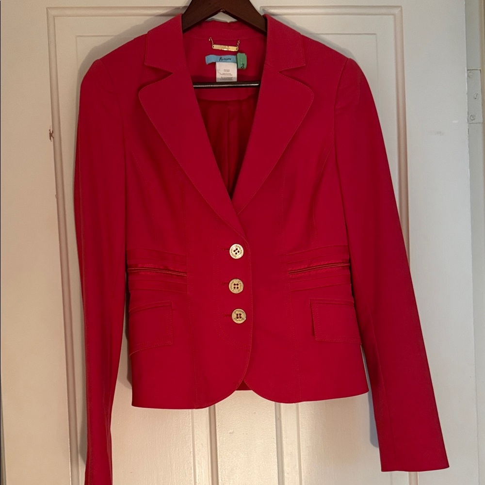 Marciano Women's Tuxedo Red Blazer